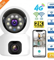 4MP 4G Bullet PTZ Security Camera System IP network camera Dual Lens camera